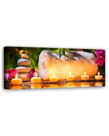 Leinwanddruck - Steine Kerze | Feeby