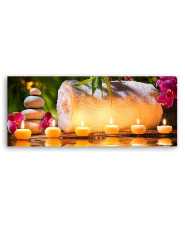 Leinwanddruck - Steine Kerze | Feeby