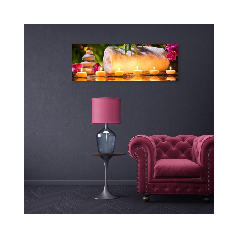 Leinwanddruck - Steine Kerze | Feeby