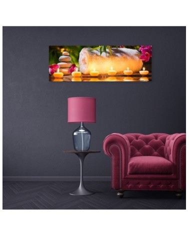 Leinwanddruck - Steine Kerze | Feeby