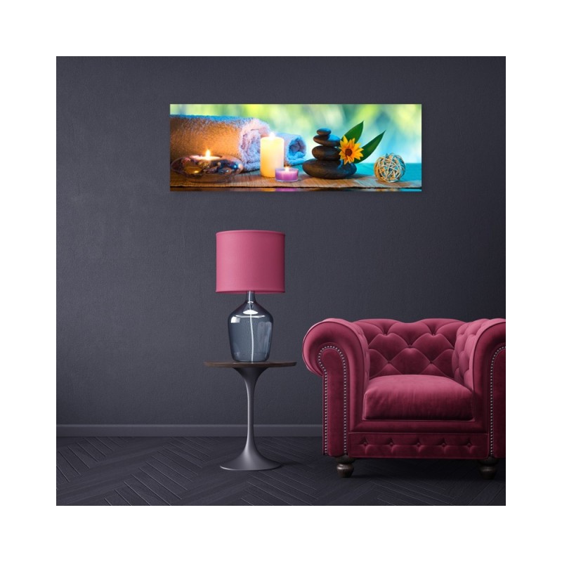 Bild auf Leinwand - Spa Handtuch-Kerzen | Feeby