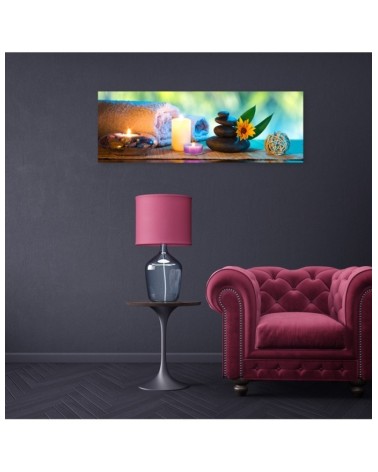 Bild auf Leinwand - Spa Handtuch-Kerzen | Feeby