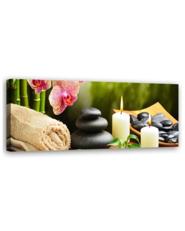 Modernes Wandbild - Zen-Steine Blumen | Feeby