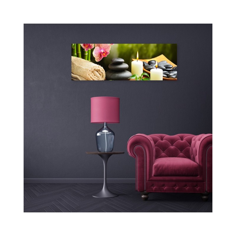 Modernes Wandbild - Zen-Steine Blumen | Feeby