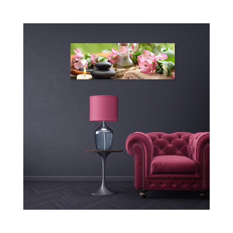 Bild auf Leinwand - Zen Stones Kerze Handtuch | Feeby