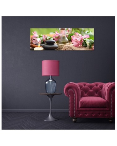 Bild auf Leinwand - Zen Stones Kerze Handtuch | Feeby