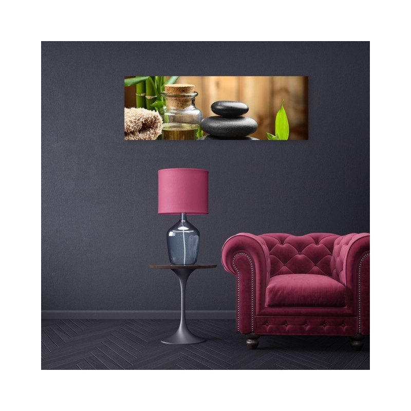 Bild - Zen-Komposition aus schwarzen Steinen und Bambus | Feeby