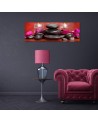 Zen stones on red background - Decorative painting | FEEBY