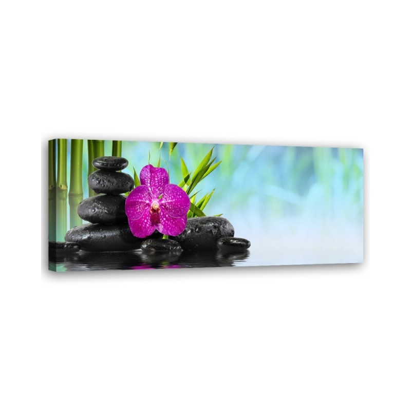 Leinwandbild - Steine auf Wasser zen | Feeby