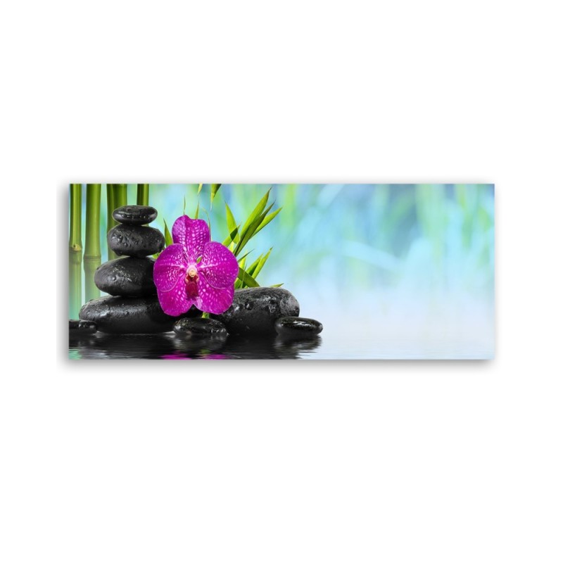 Leinwandbild - Steine auf Wasser zen | Feeby