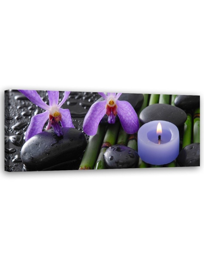 Wandbild für Wohnzimmer - Zen Spa Blumen | Feeby