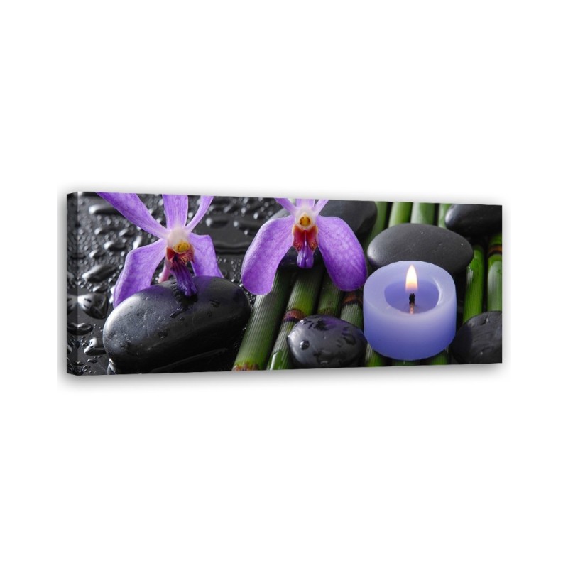 Wandbild für Wohnzimmer - Zen Spa Blumen | Feeby