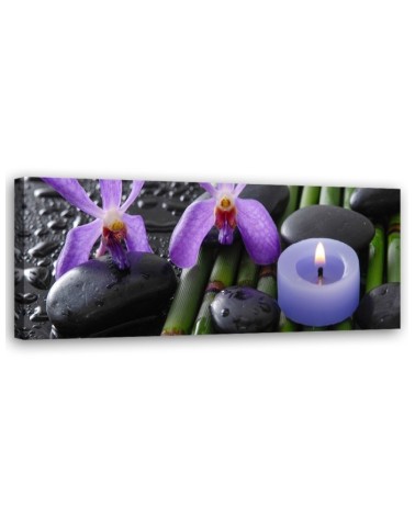 Wandbild für Wohnzimmer - Zen Spa Blumen | Feeby