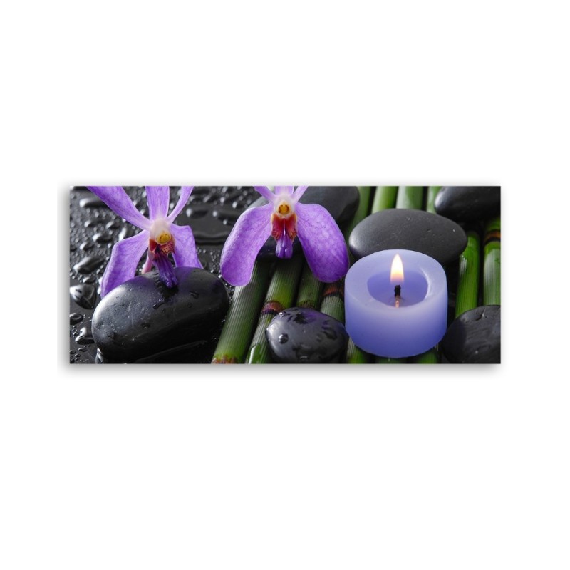 Wandbild für Wohnzimmer - Zen Spa Blumen | Feeby