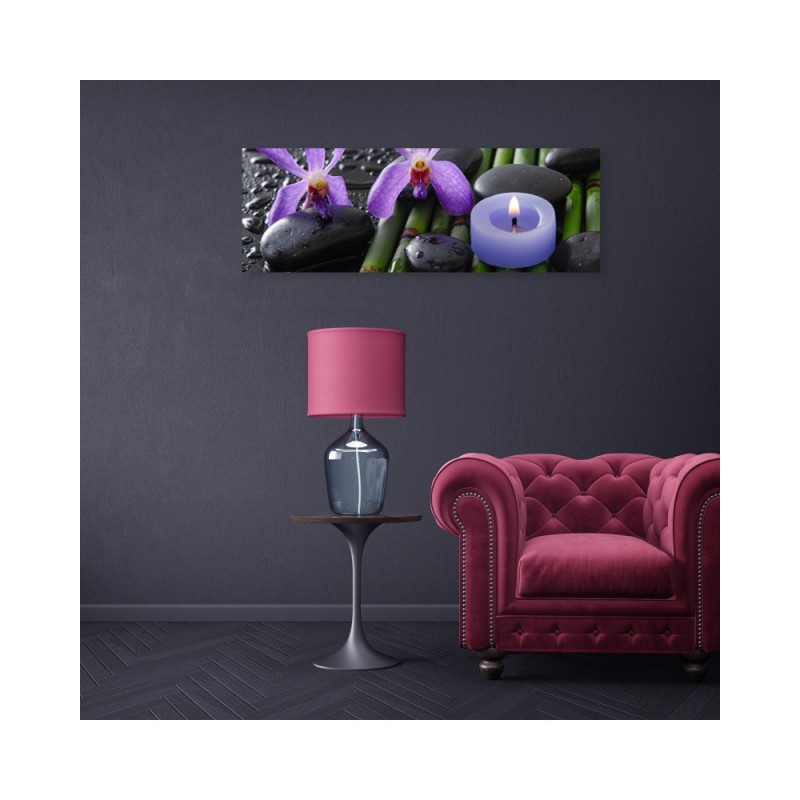 Wandbild für Wohnzimmer - Zen Spa Blumen | Feeby