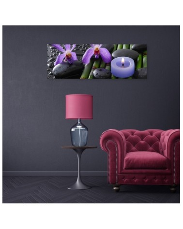 Wandbild für Wohnzimmer - Zen Spa Blumen | Feeby