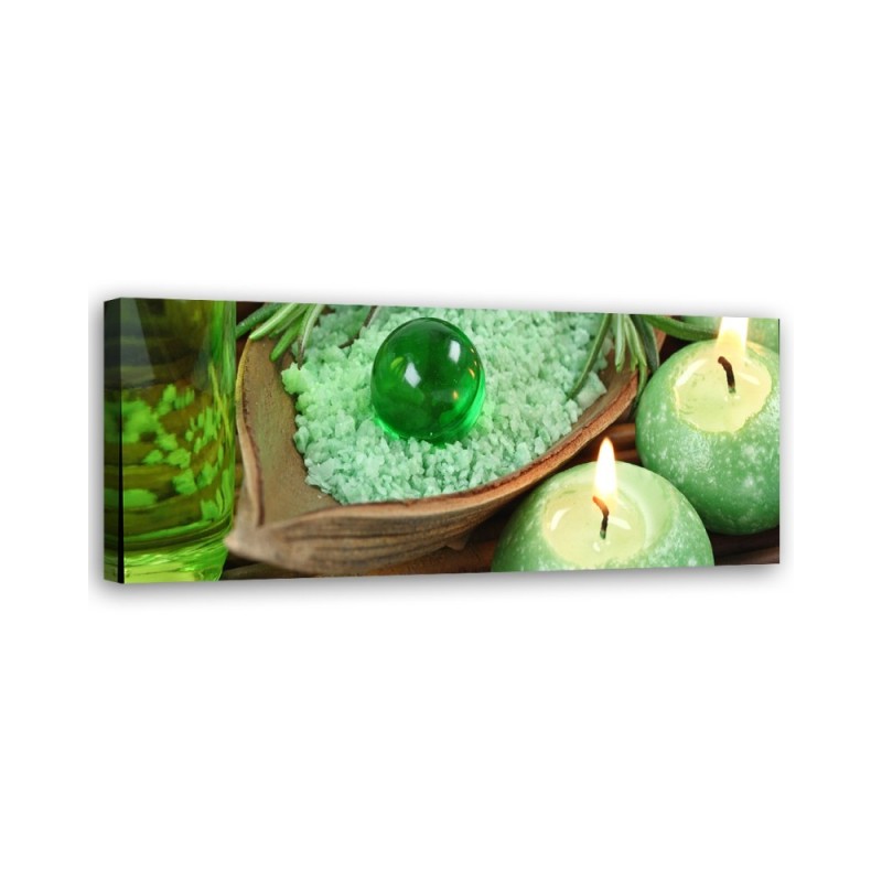 Modernes Wandbild - Türkisfarbene Zen-Kerze | Feeby