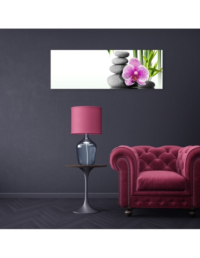 Kamienie Orchidea Bambus - Obraz dekoracyjny na ścianę | Feeby.pl
