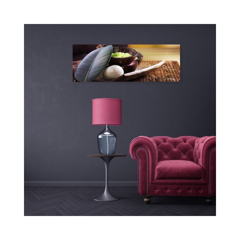 Bild auf Leinwand - Zen-Komposition mit Blatt | Feeby