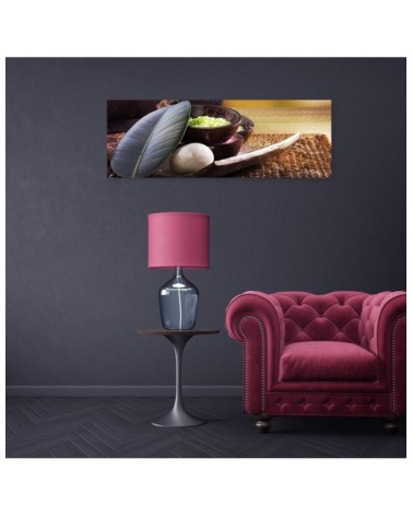 Bild auf Leinwand - Zen-Komposition mit Blatt | Feeby