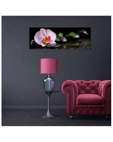 Wandbild für Wohnzimmer - Blühende Zen-Orchidee | Feeby