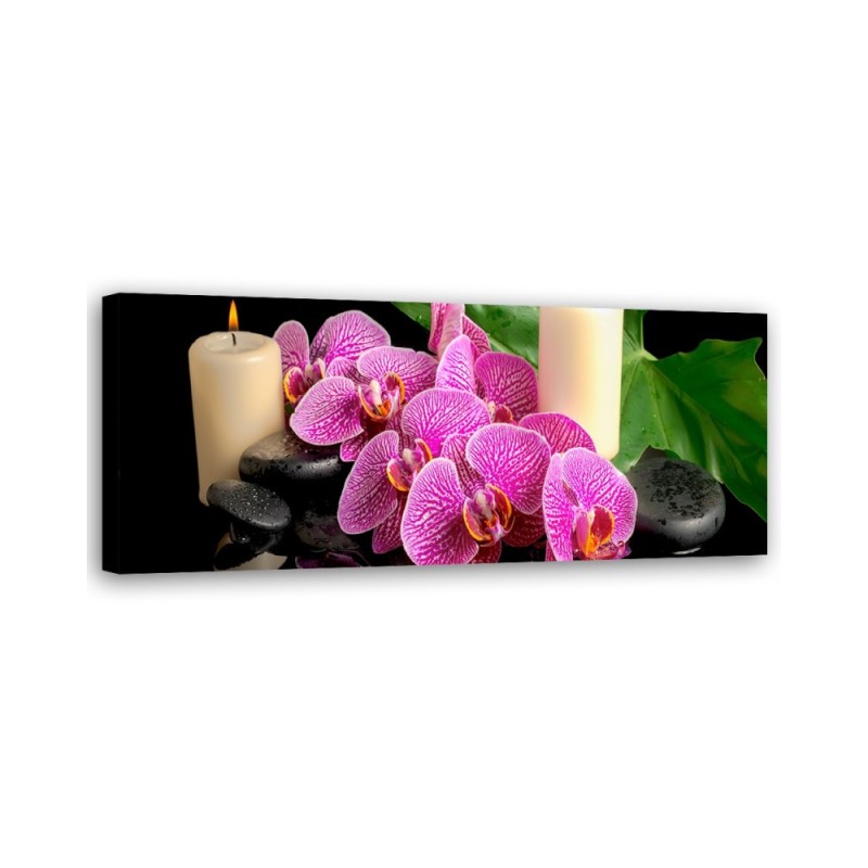 Modernes Wandbild - Orchidee Orchidee Kerzen | Feeby