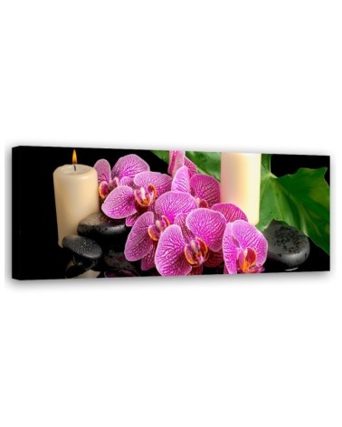 Modernes Wandbild - Orchidee Orchidee Kerzen | Feeby