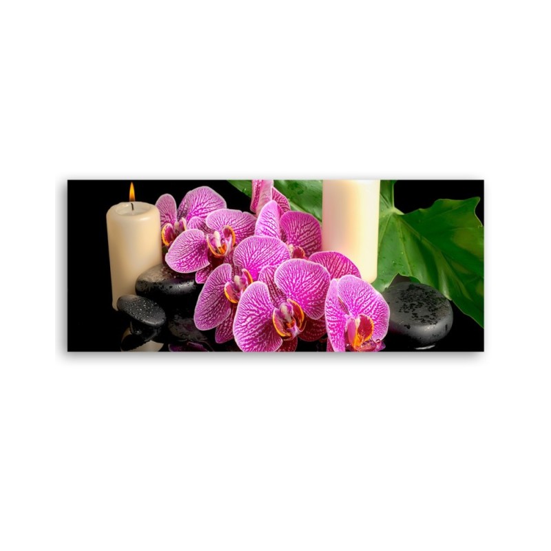 Modernes Wandbild - Orchidee Orchidee Kerzen | Feeby