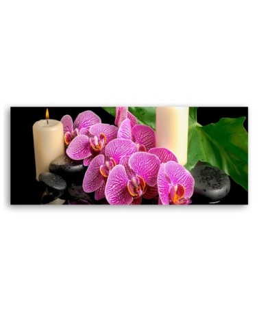 Modernes Wandbild - Orchidee Orchidee Kerzen | Feeby