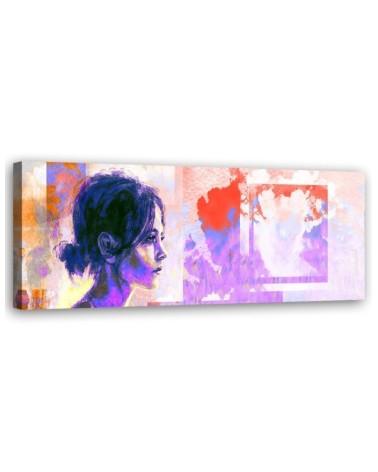 Dekoratives Leinwandbild - Gesicht einer Frau abstrakt | Feeby