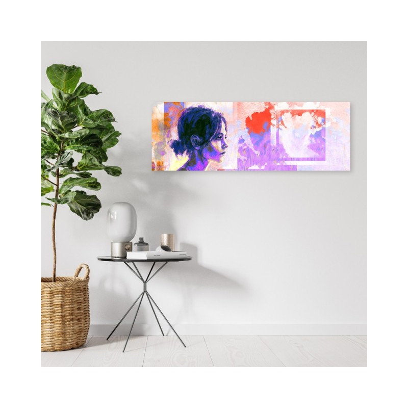 Dekoratives Leinwandbild - Gesicht einer Frau abstrakt | Feeby