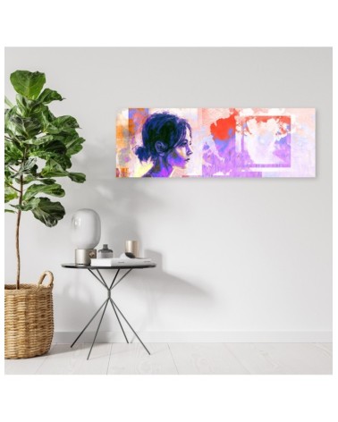 Dekoratives Leinwandbild - Gesicht einer Frau abstrakt | Feeby