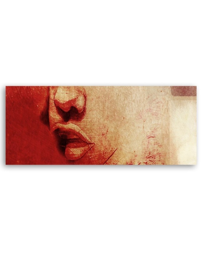 Modernes Wandbild - Weiblicher Mund abstrakt | Feeby