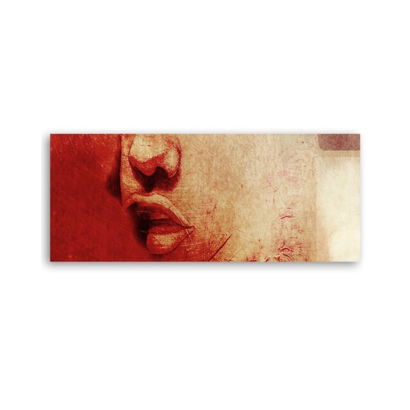 Modernes Wandbild - Weiblicher Mund abstrakt | Feeby