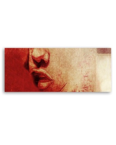 Modernes Wandbild - Weiblicher Mund abstrakt | Feeby