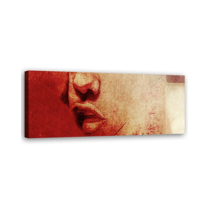 Modernes Wandbild - Weiblicher Mund abstrakt | Feeby