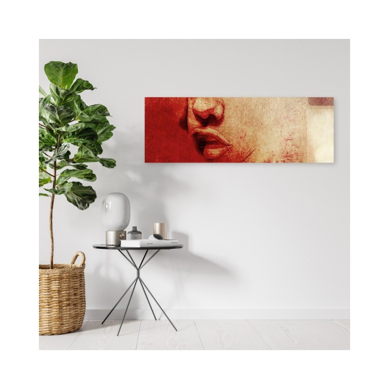 Modernes Wandbild - Weiblicher Mund abstrakt | Feeby