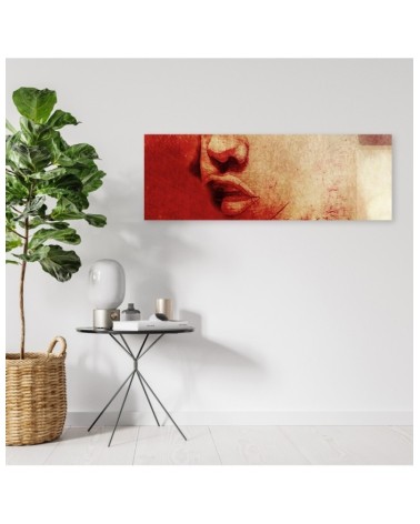 Modernes Wandbild - Weiblicher Mund abstrakt | Feeby