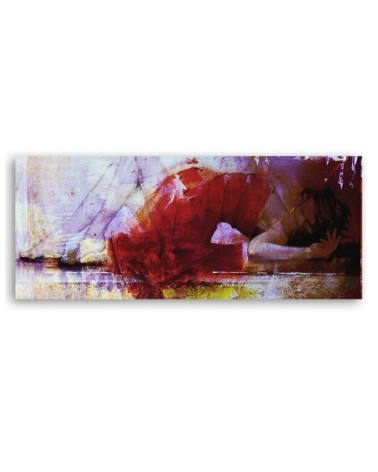 Leinwandbild modern - Frau im roten Kleid | Feeby