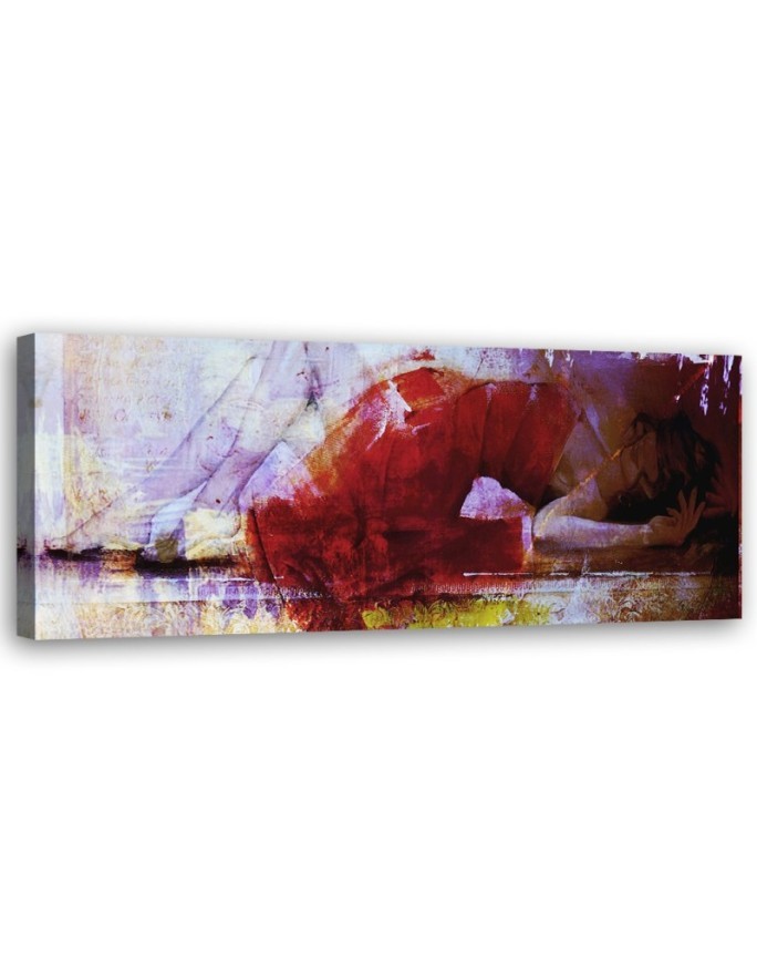 Woman in red dress - Modern canvas painting | FEEBY