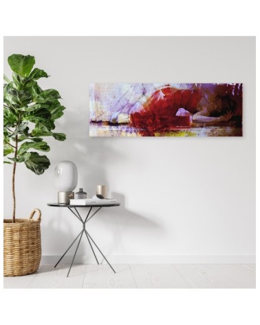 Leinwandbild modern - Frau im roten Kleid | Feeby