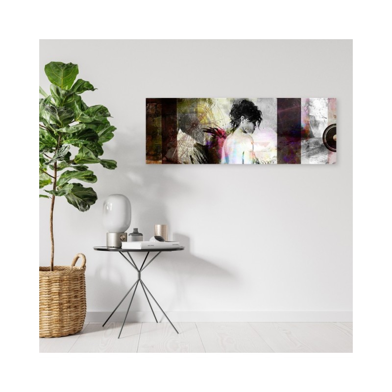 Wandbild für Wohnzimmer - Frau Pastell Glamour | Feeby