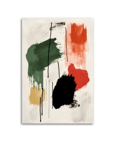 Leinwandbild - Abstrakte Farbkomposition | Feeby