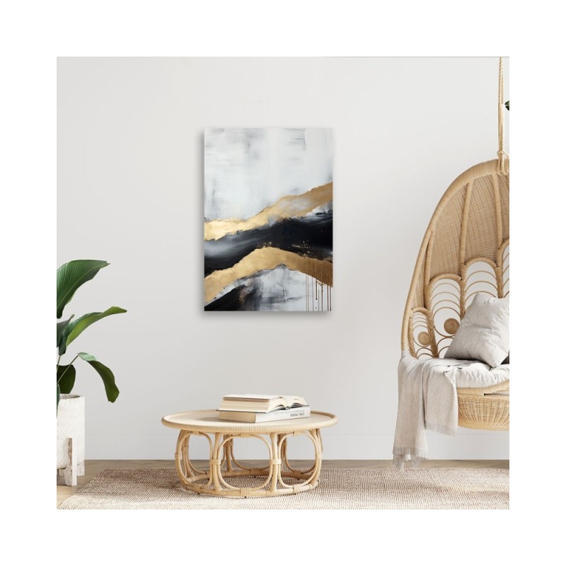 Bild auf Leinwand - Goldene Abstraktion | Feeby