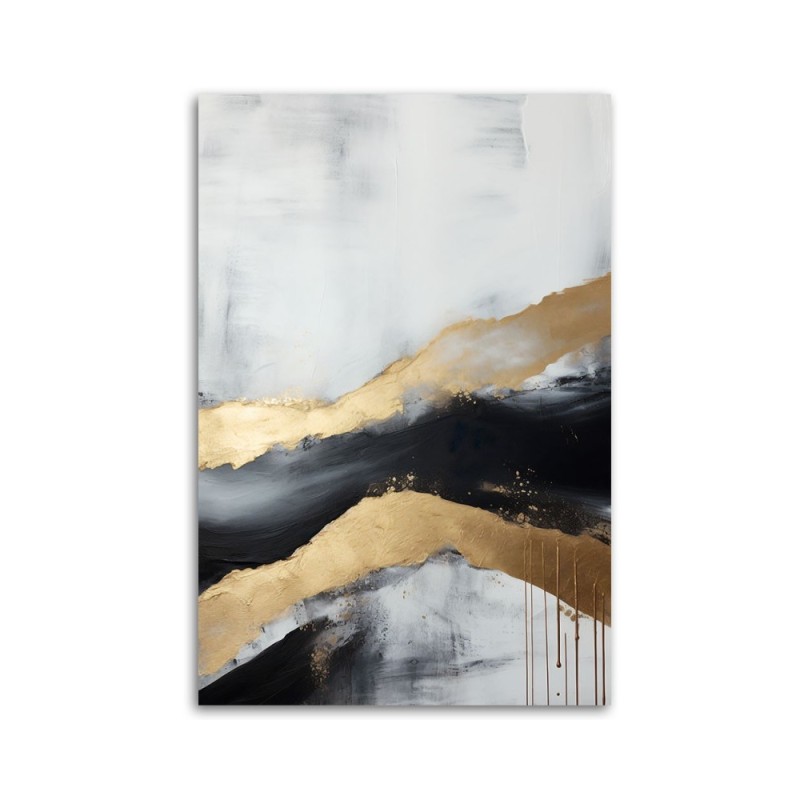 Bild auf Leinwand - Goldene Abstraktion | Feeby