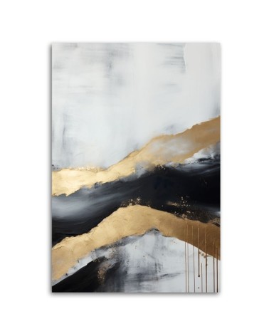 Bild auf Leinwand - Goldene Abstraktion | Feeby