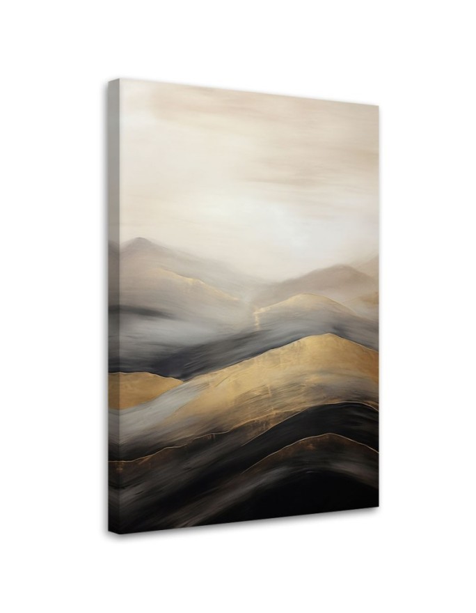 Leinwandbild modern - Beigefarbene Boho-Berge | Feeby