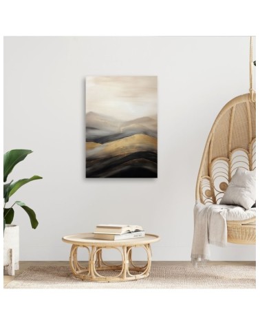 Leinwandbild modern - Beigefarbene Boho-Berge | Feeby