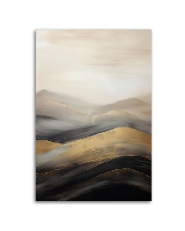 Leinwandbild modern - Beigefarbene Boho-Berge | Feeby