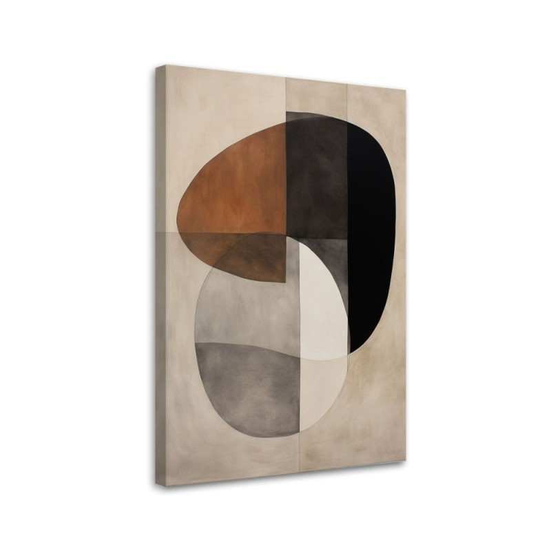 Wandbild für Wohnzimmer - Abstrakte Formen | Feeby